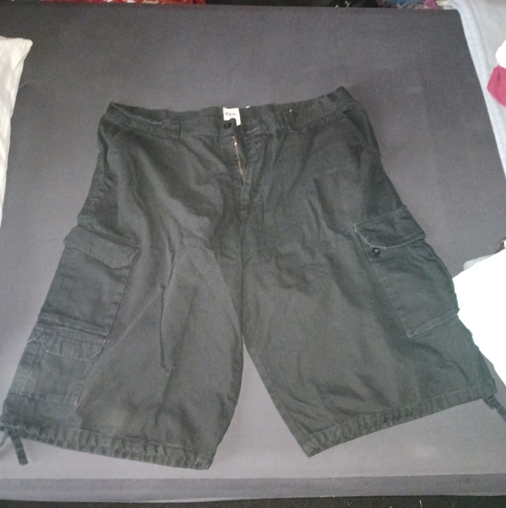 Black cargo shorts